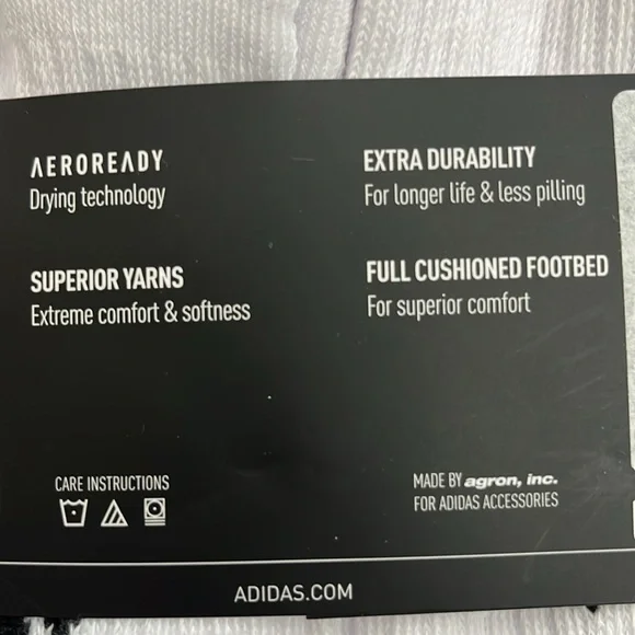 Adidas AEROREADY Crew Socks 6 Pack Size L - Picture 17 of 17